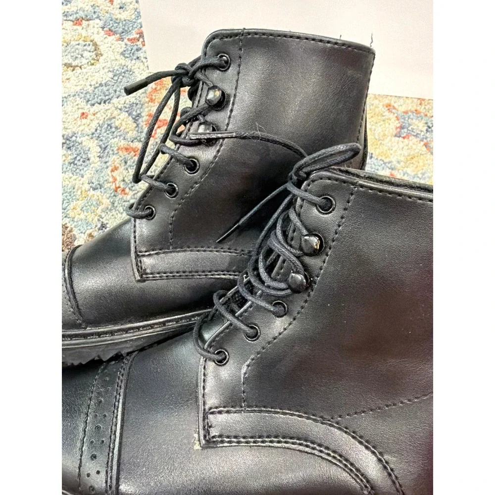 TuffRider Paddock Boots Youth 2 Black Lace Up Equestrian Horse Riding
